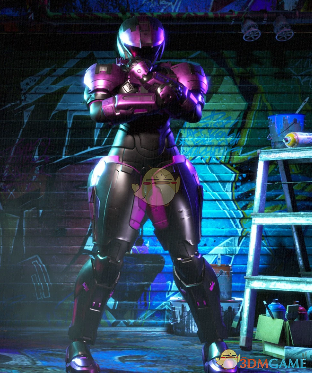 《街头霸王6》穿粉黑色眩光斯巴达铠甲不戴头盔的嘉米MOD电脑版下载
