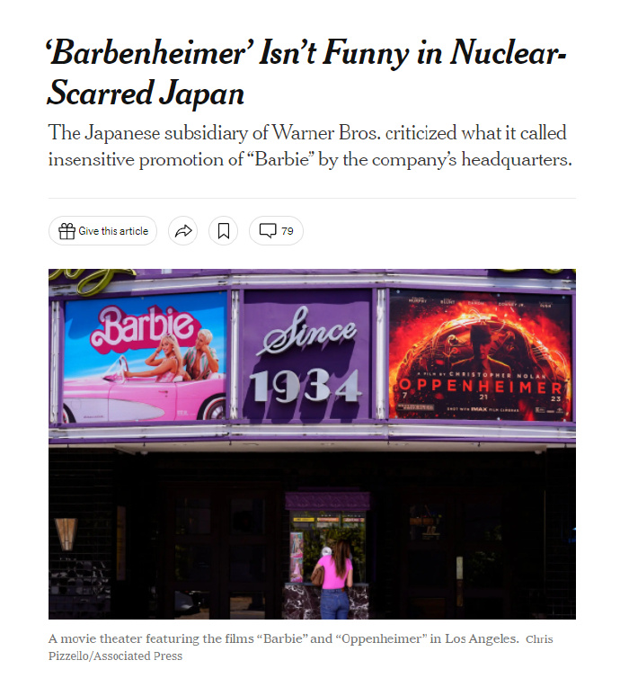 《芭比》遭日本网友抵制，日本华纳道歉