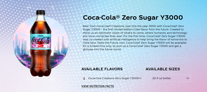 可乐也能用AI制造？“可口可乐Y3000”诞生