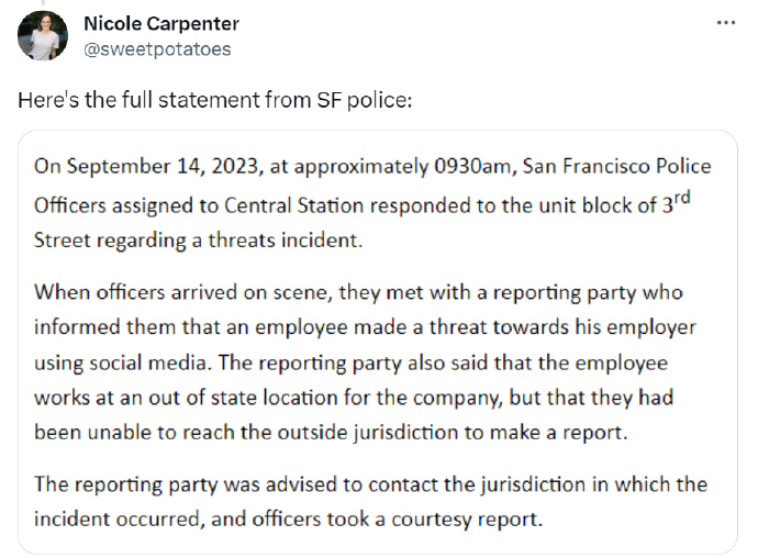 这么抽象？警方证实Unity CEO收到的死亡威胁是自家员工干的！