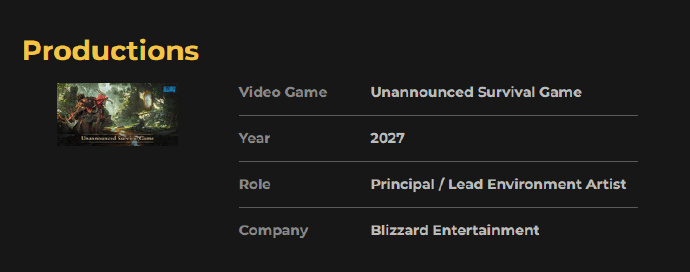 开发跨度十年？暴雪全新生存游戏或将于2027年推出