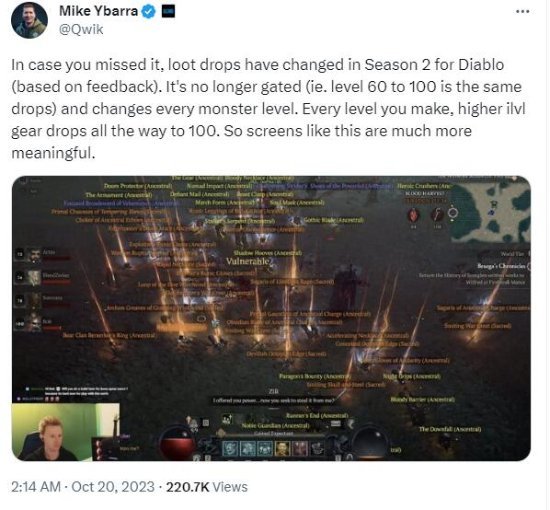 暴雪总裁卖力营销《暗黑破坏神4》：接连发文夸游戏变好了