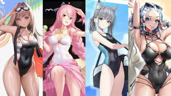 日本游戏媒体调查233位泳装美少女角色，总结出2023 年泳装流行趋势
