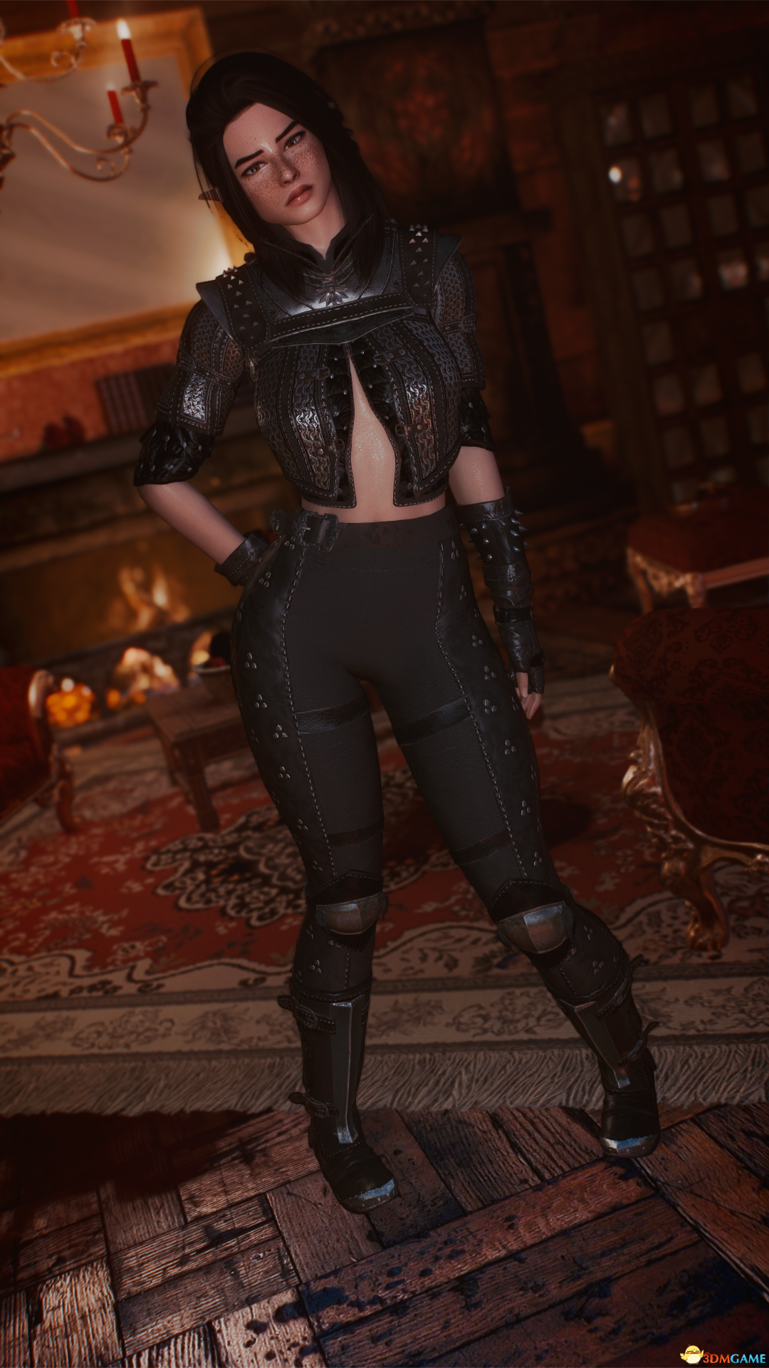 《上古卷轴5：天际重制版》巫师大师狼群套装女版MOD电脑版下载