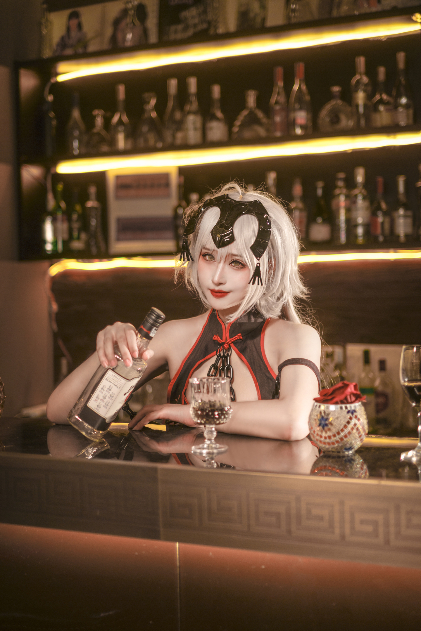 动漫Coser@虚空_澪绫 黑贞德旗袍