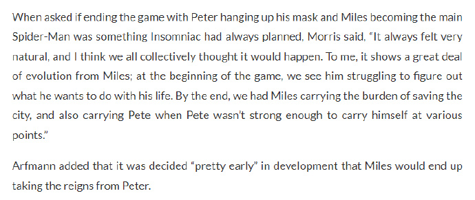 迈尔斯将成为未来《漫威蜘蛛侠》系列主角