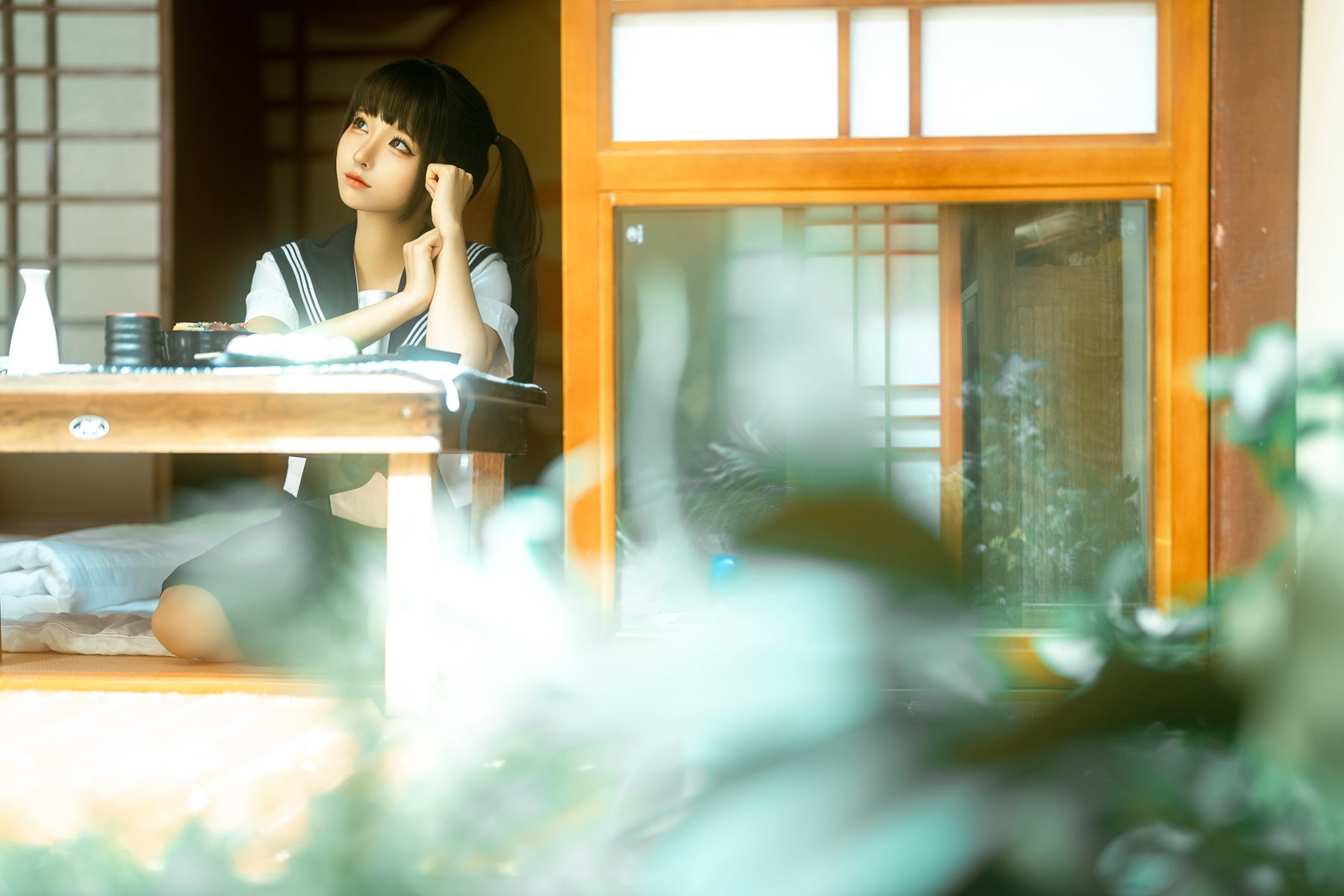 知名动漫博主@蠢沫沫 居家学妹