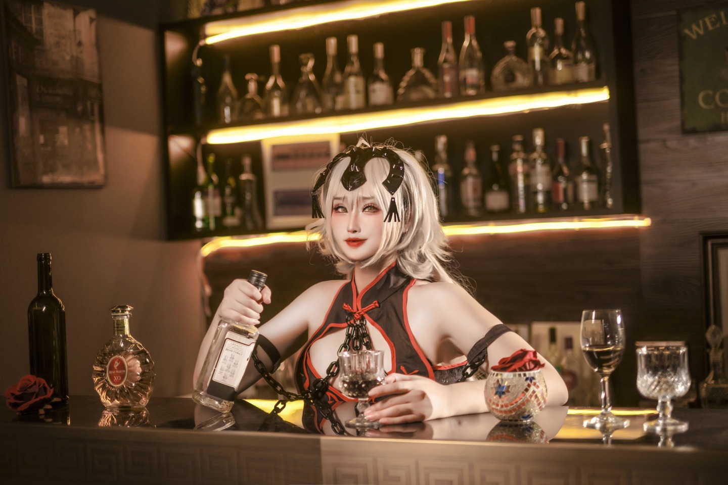 动漫Coser@虚空_澪绫 黑贞德旗袍