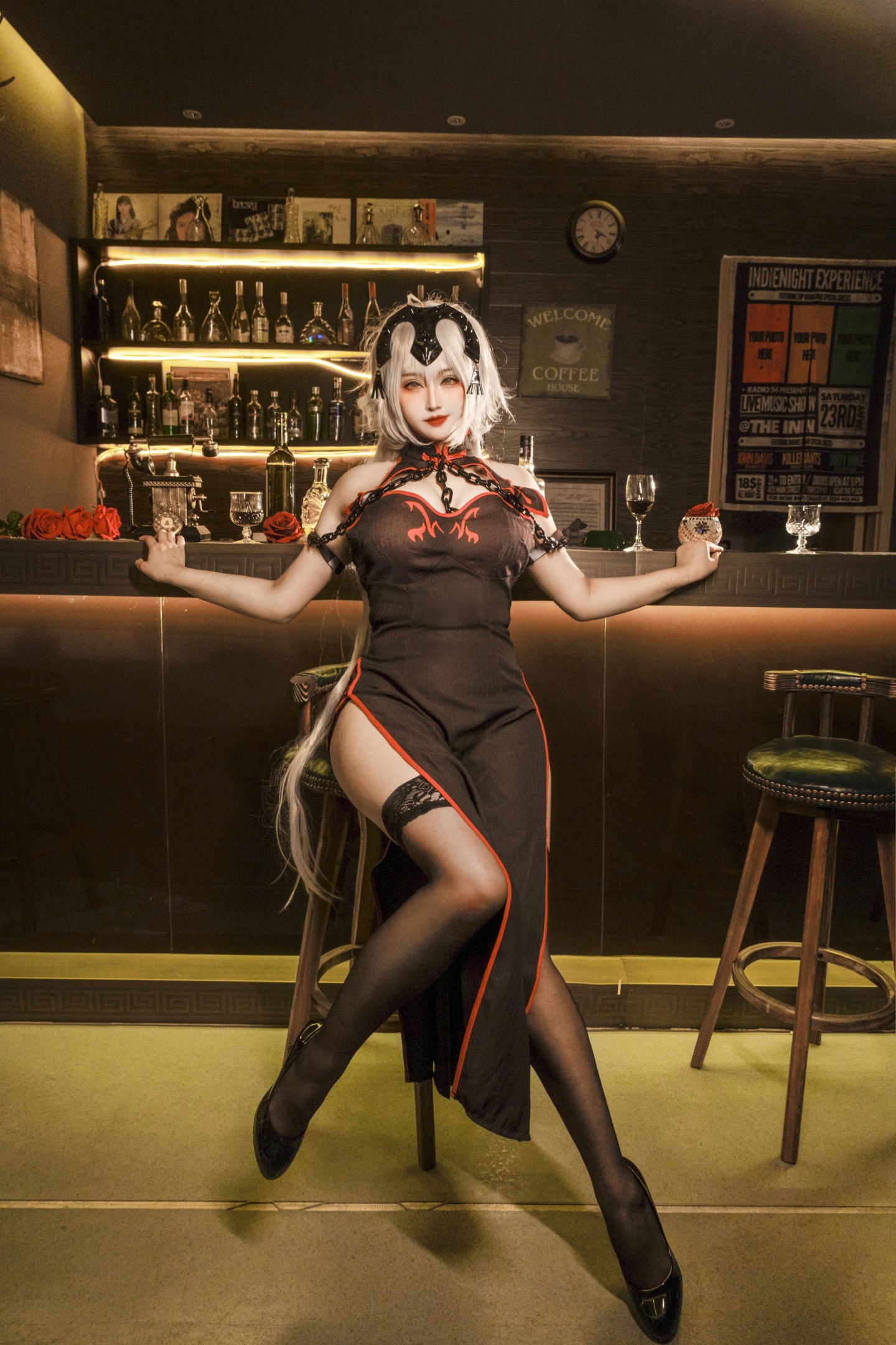 动漫Coser@虚空_澪绫 黑贞德旗袍