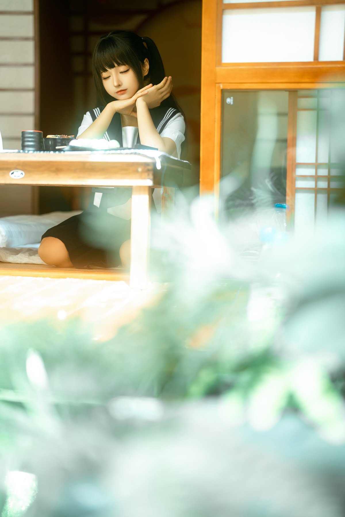 知名动漫博主@蠢沫沫 居家学妹