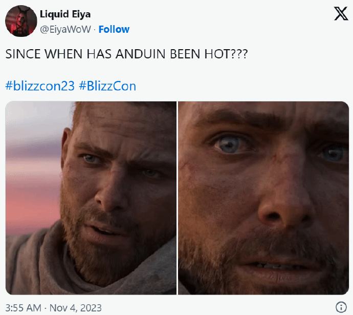 WOW安度因变得更帅 粉丝很开心