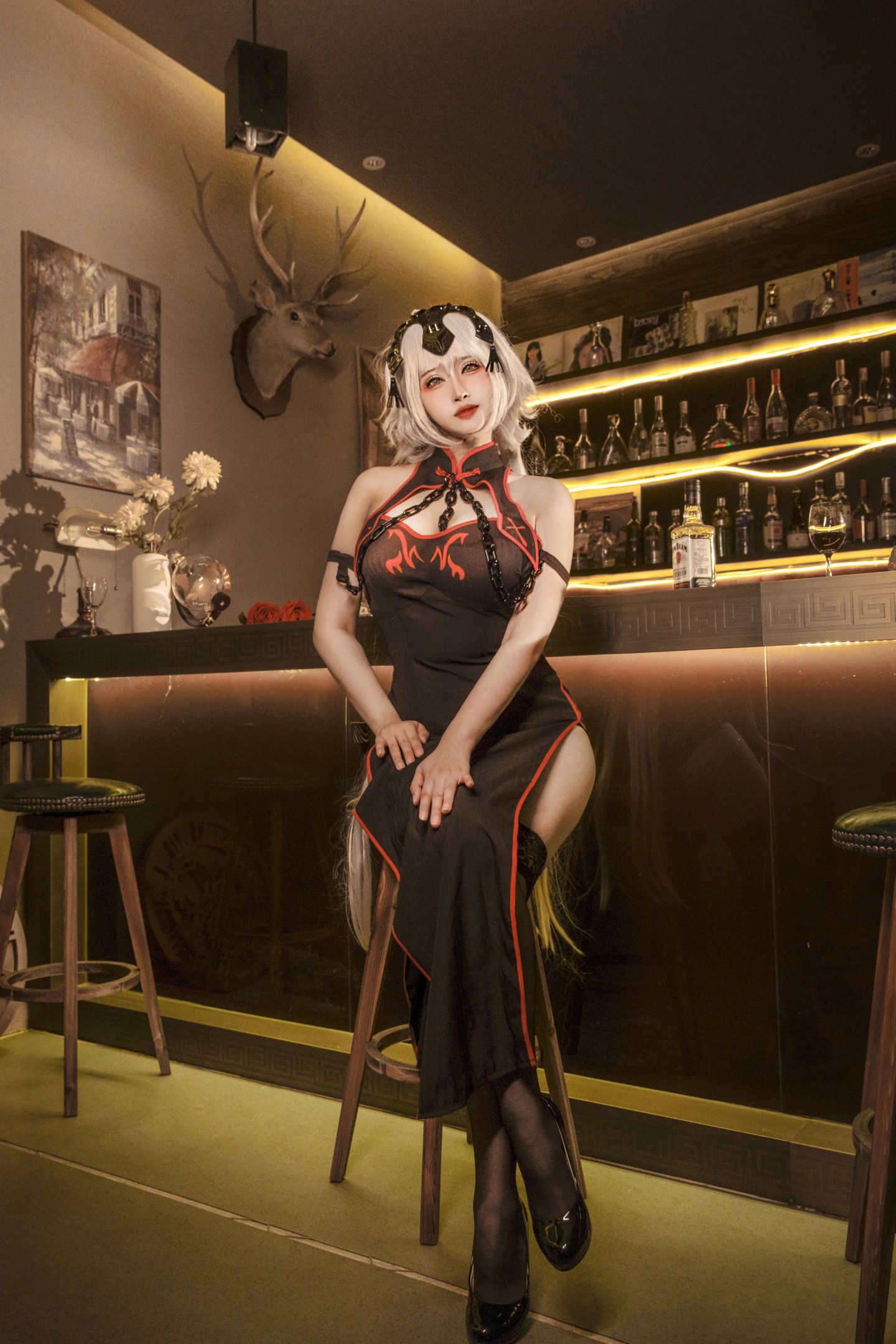 动漫Coser@虚空_澪绫 黑贞德旗袍