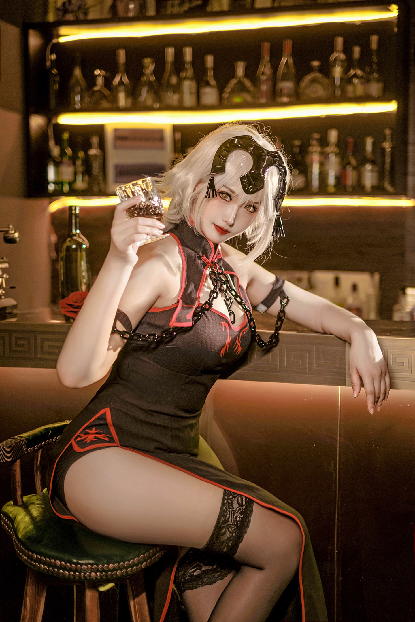 动漫Coser@虚空_澪绫 黑贞德旗袍